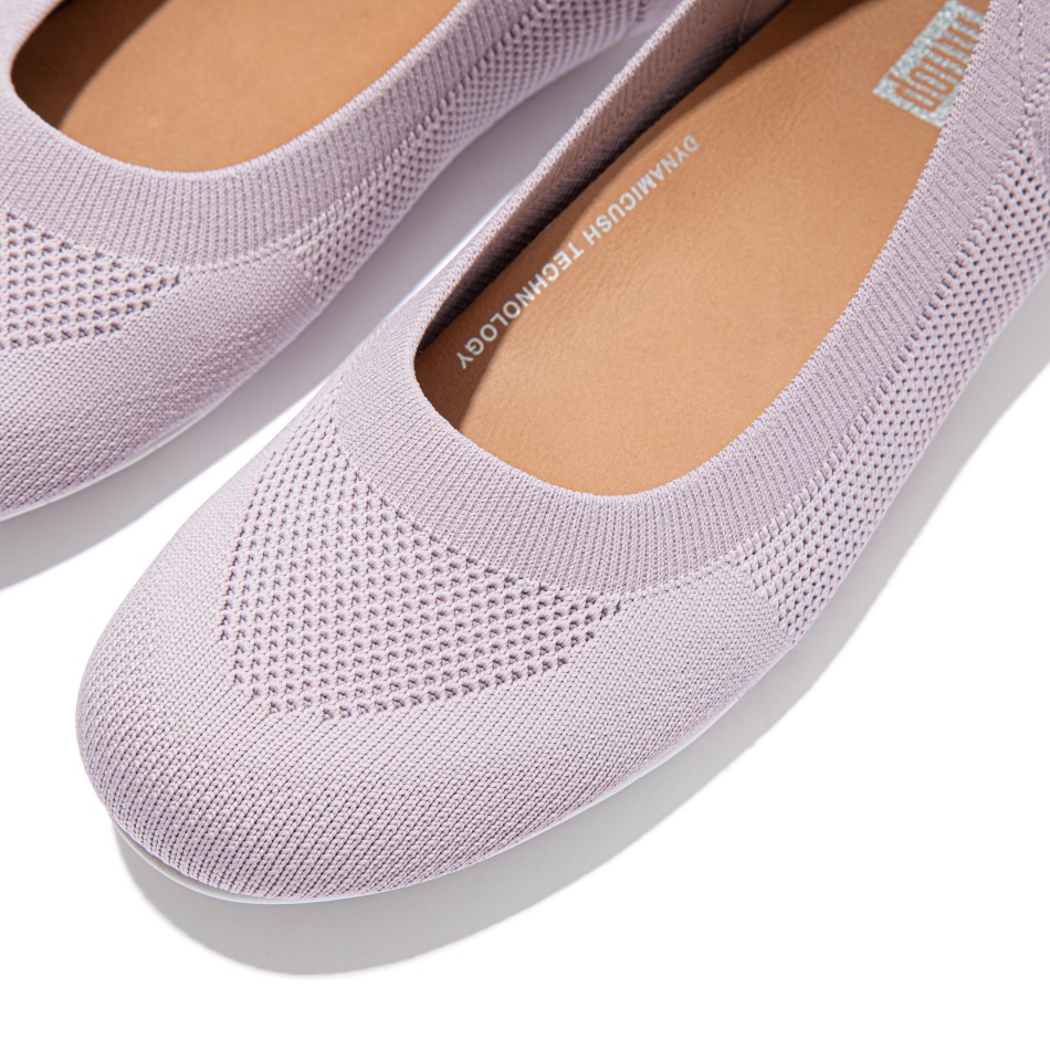 Fitflop ALLEGRO e01 MultiKnit Ballet Flats Soft Lilac [FIFLCASKU098