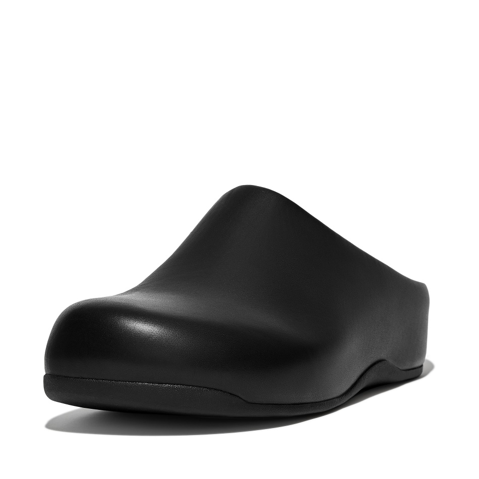 Fitflop SHUV Mens Leather Clogs Black [FIFLCASKU390] : Official Site ...