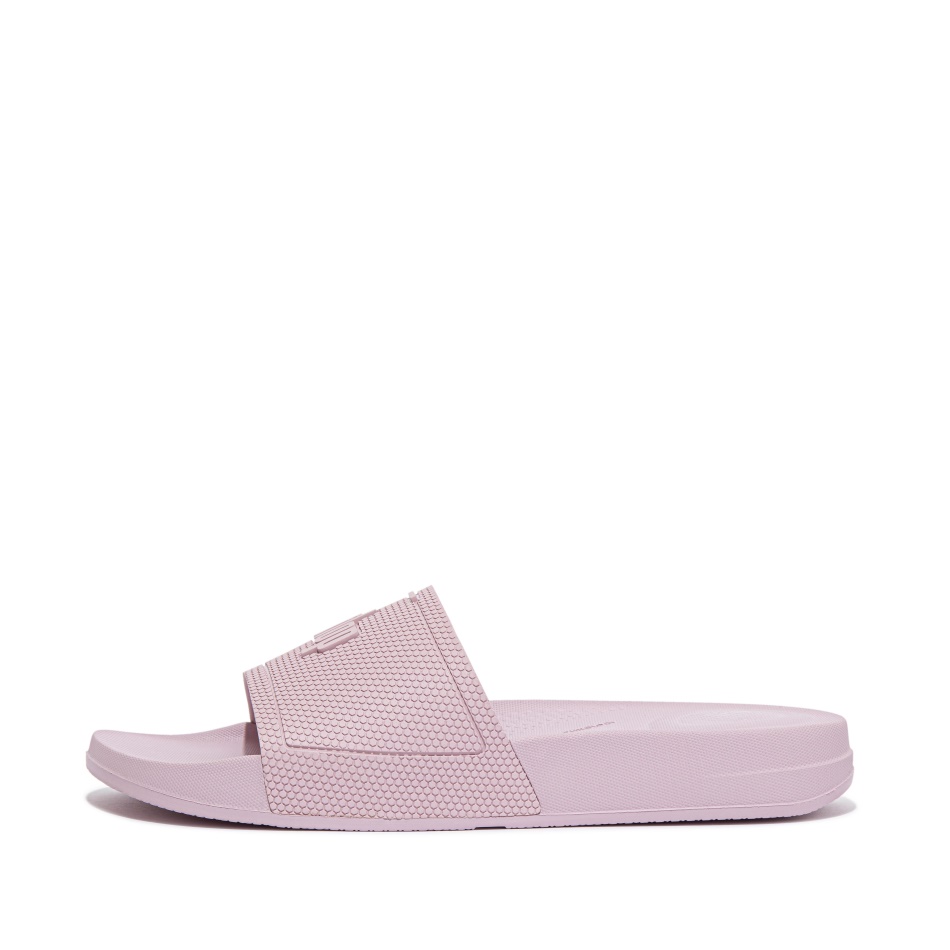 Fitflop iQUSHION Pool Slides Soft Lilac [FIFLCASKU111] : Official Site ...